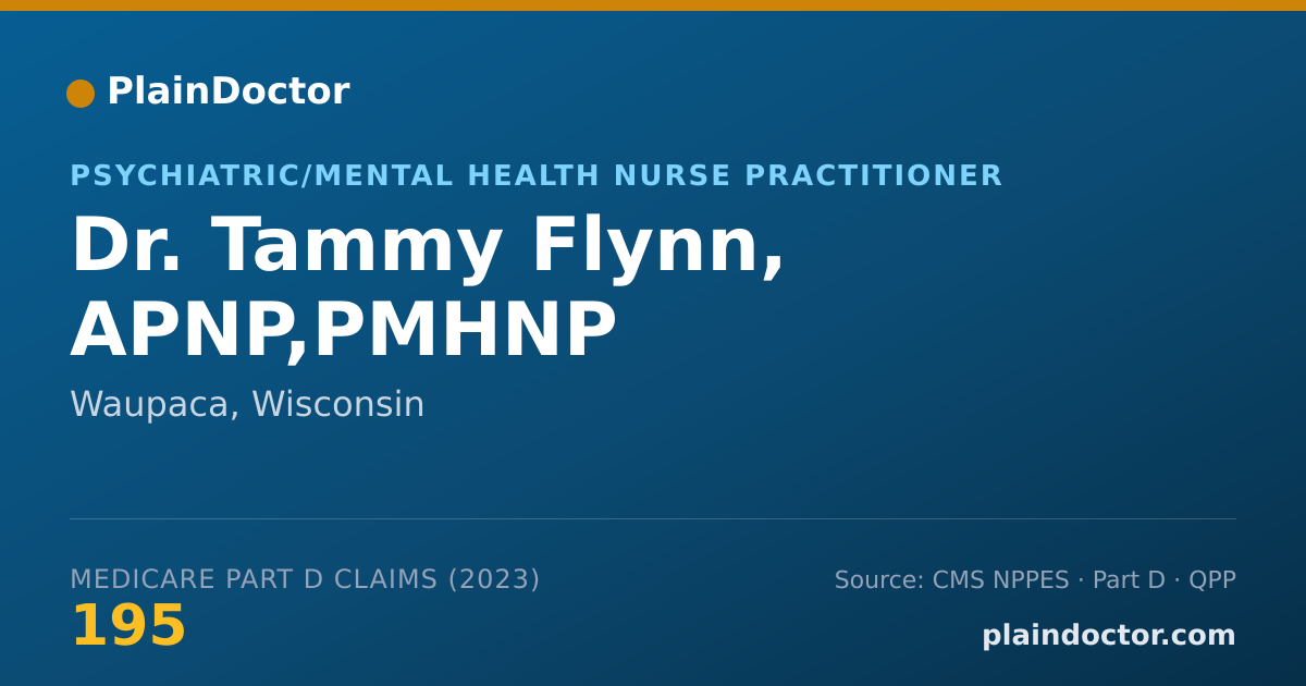 Shareable card for Tammy Flynn, APNP,PMHNP - Psychiatric/Mental Health Nurse Practitioner, Waupaca, WI