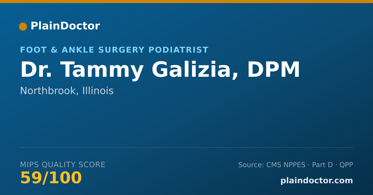 Shareable card for Tammy Galizia, DPM - Foot & Ankle Surgery Podiatrist, Northbrook, IL