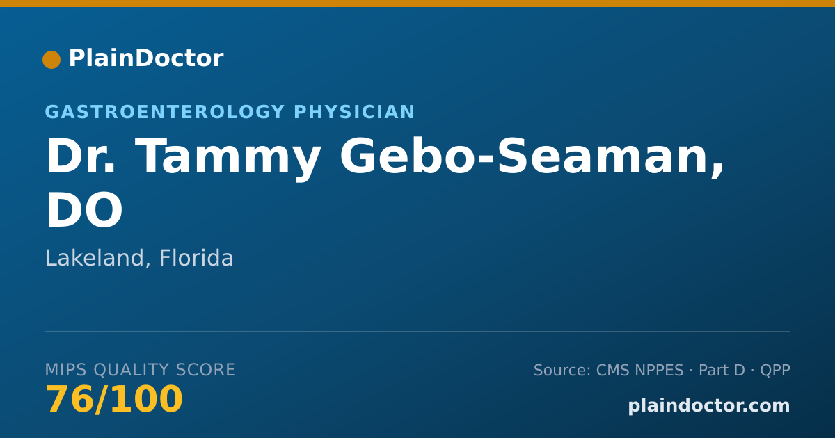 Shareable card for Tammy Gebo-Seaman, DO - Gastroenterology Physician, Lakeland, FL