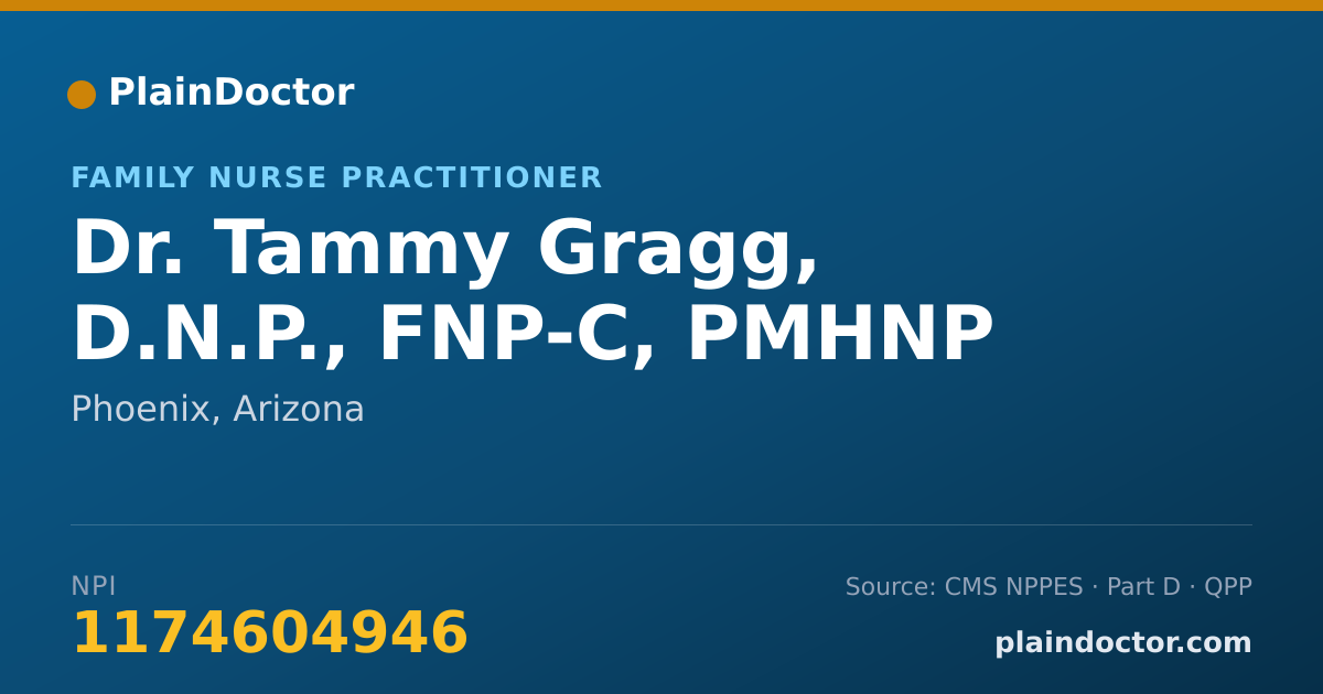 Shareable card for Tammy Gragg, D.N.P., FNP-C, PMHNP - Family Nurse Practitioner, Phoenix, AZ