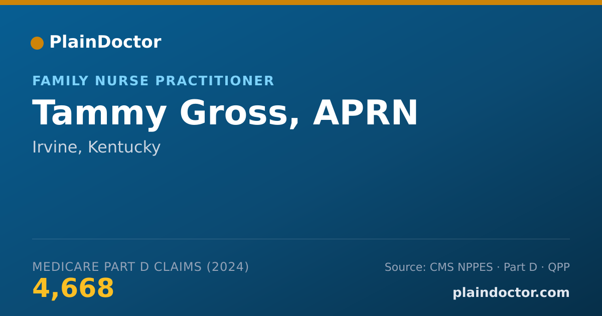 Shareable card for Tammy Gross, APRN - Family Nurse Practitioner, Irvine, KY