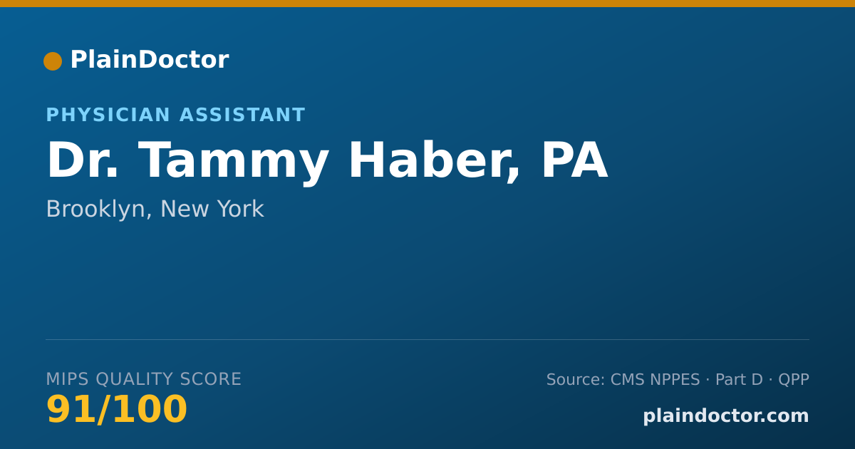 Shareable card for Tammy Haber, PA - Physician Assistant, Brooklyn, NY