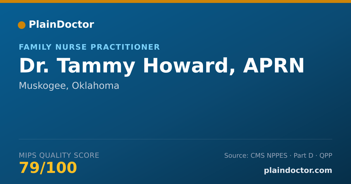 Shareable card for Tammy Howard, APRN - Family Nurse Practitioner, Muskogee, OK