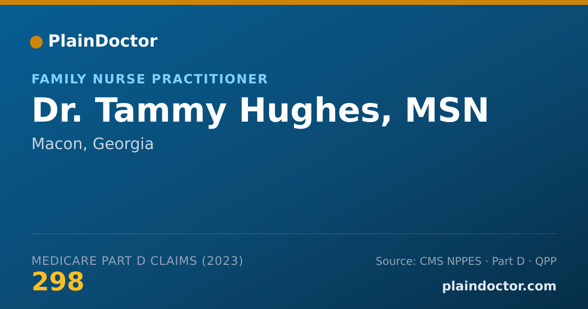 Shareable card for Tammy Hughes, MSN - Family Nurse Practitioner, Macon, GA