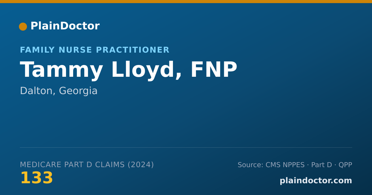 Shareable card for Tammy Lloyd, FNP - Family Nurse Practitioner, Dalton, GA