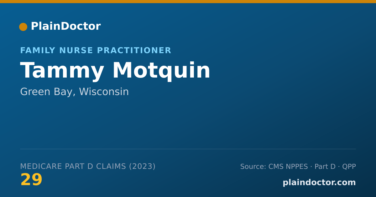Shareable card for Tammy Motquin - Family Nurse Practitioner, Green Bay, WI