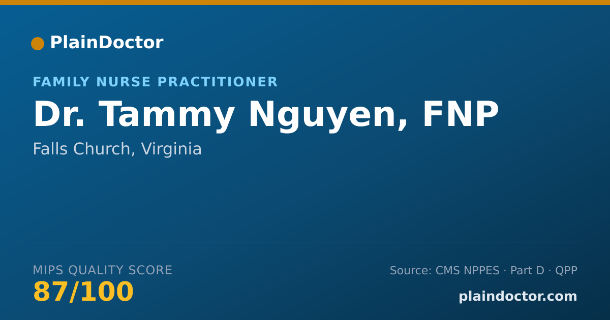 Shareable card for Tammy Nguyen, FNP - Family Nurse Practitioner, Falls Church, VA