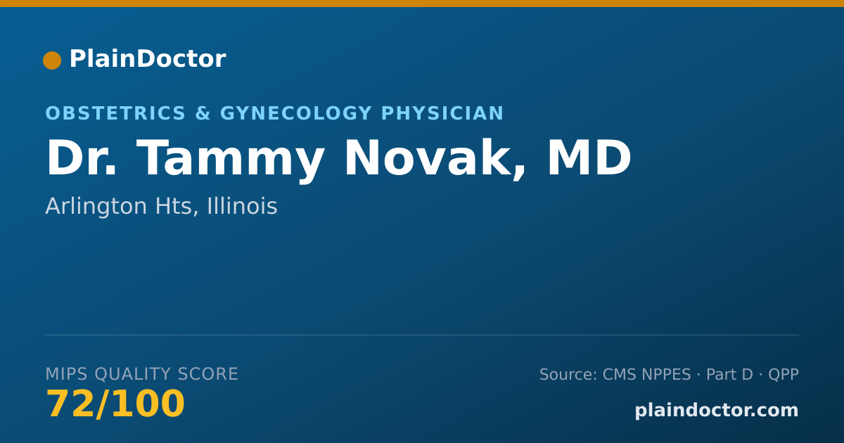 Shareable card for Tammy Novak, MD - Obstetrics & Gynecology Physician, Arlington Hts, IL