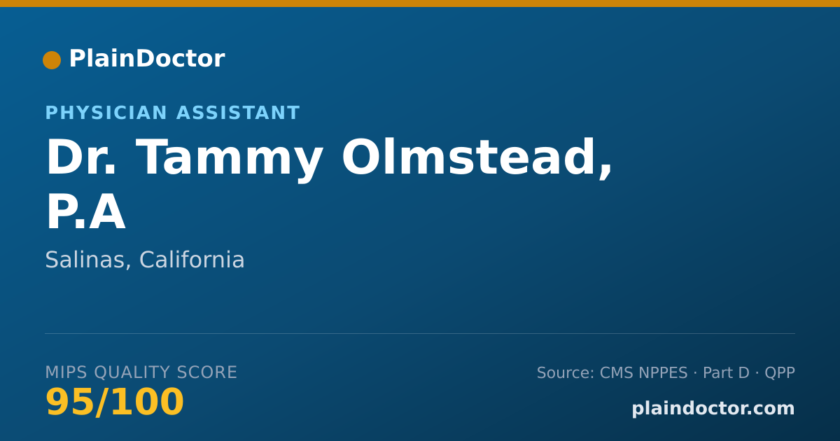 Shareable card for Tammy Olmstead, P.A - Physician Assistant, Salinas, CA