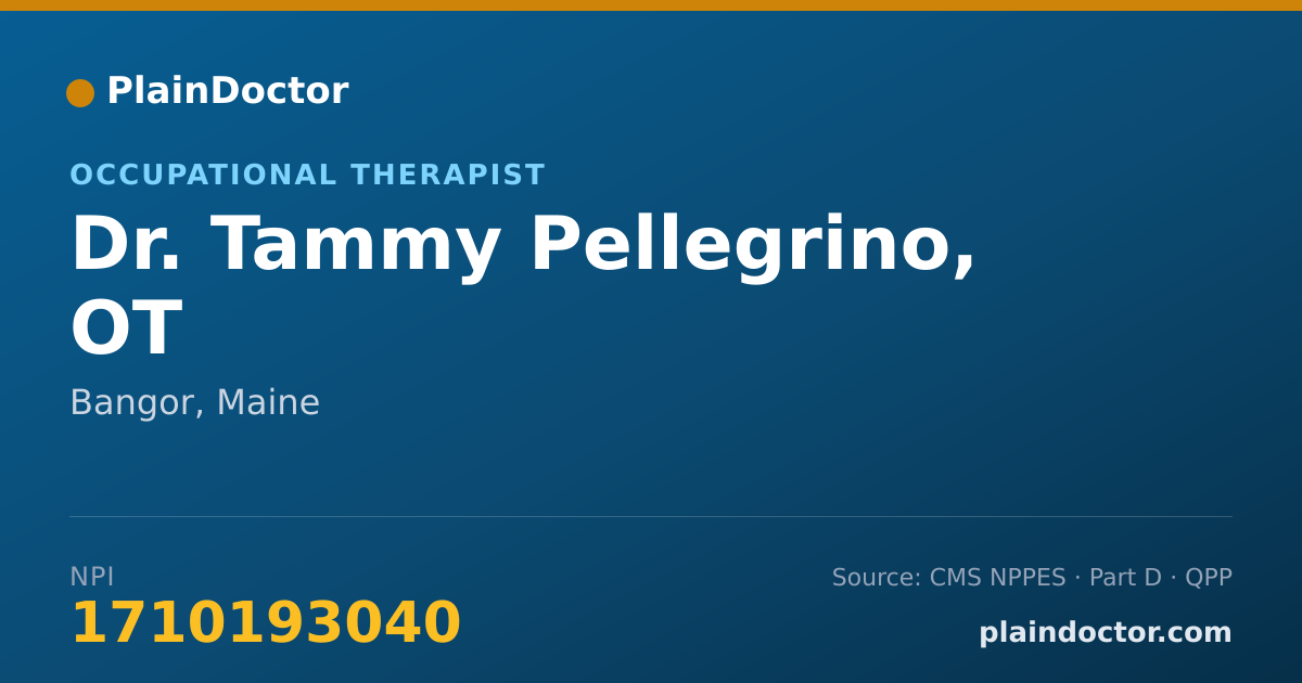 Shareable card for Tammy Pellegrino, OT - Occupational Therapist, Bangor, ME