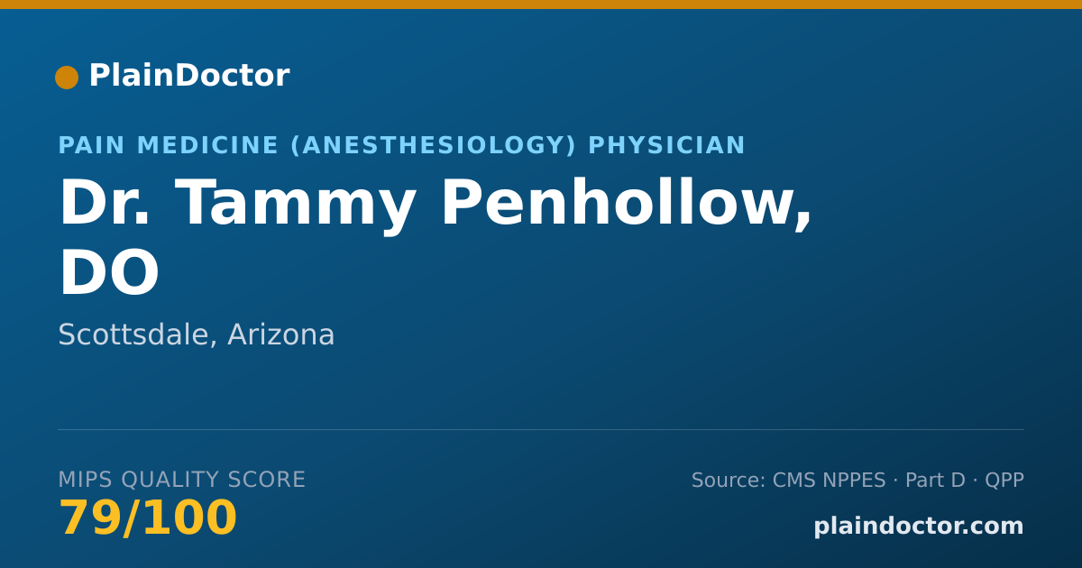 Shareable card for Tammy Penhollow, DO - Pain Medicine (Anesthesiology) Physician, Scottsdale, AZ