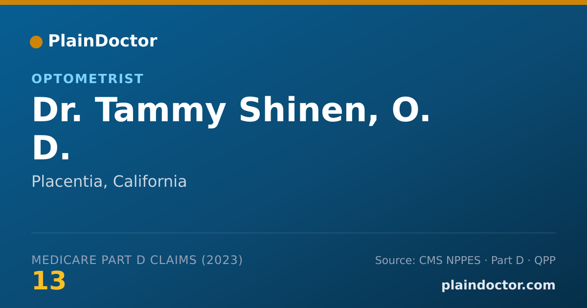 Shareable card for Tammy Shinen, O. D. - Optometrist, Placentia, CA