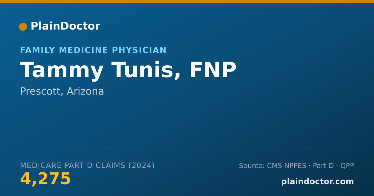 Shareable card for Tammy Tunis, FNP - Family Medicine Physician, Prescott, AZ