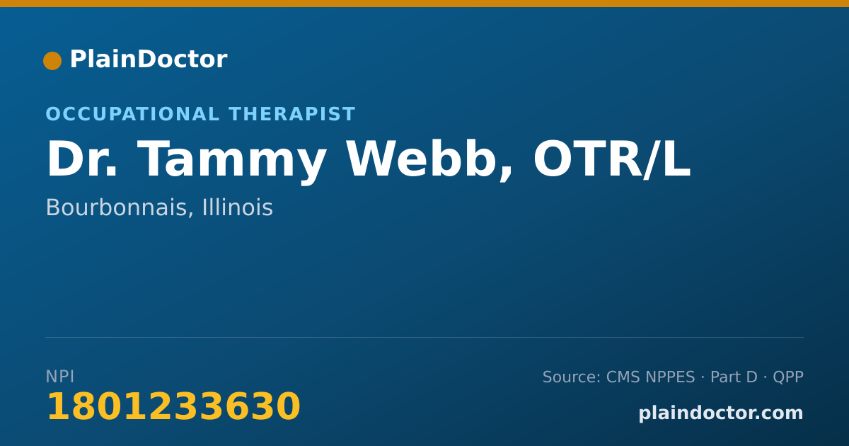 Shareable card for Tammy Webb, OTR/L - Occupational Therapist, Bourbonnais, IL
