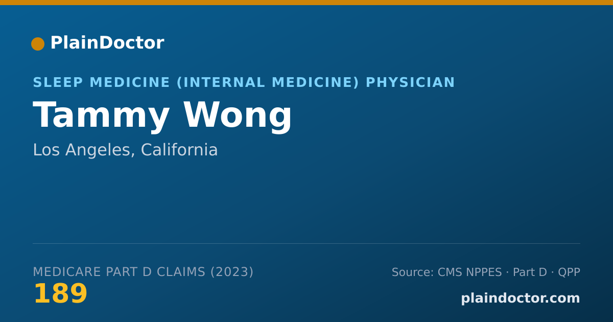 Shareable card for Tammy Wong - Sleep Medicine (Internal Medicine) Physician, Los Angeles, CA