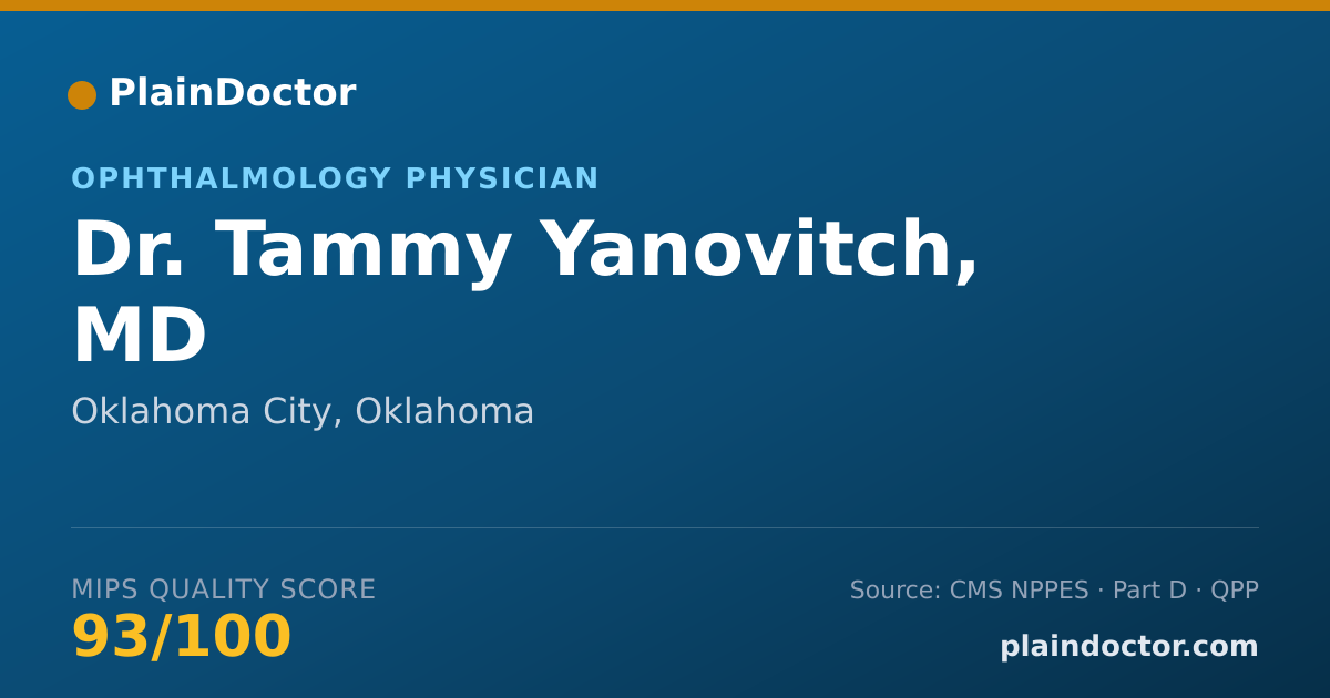 Shareable card for Tammy Yanovitch, MD - Ophthalmology Physician, Oklahoma City, OK