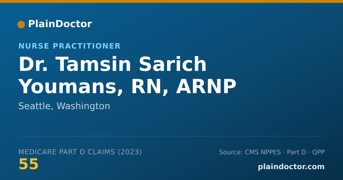 Shareable card for Tamsin Sarich Youmans, RN, ARNP - Nurse Practitioner, Seattle, WA