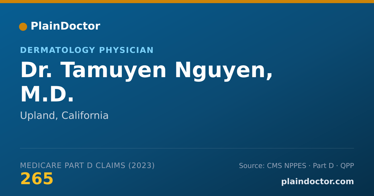 Shareable card for Tamuyen Nguyen, M.D. - Dermatology Physician, Upland, CA
