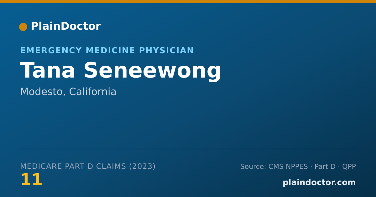 Shareable card for Tana Seneewong - Emergency Medicine Physician, Modesto, CA