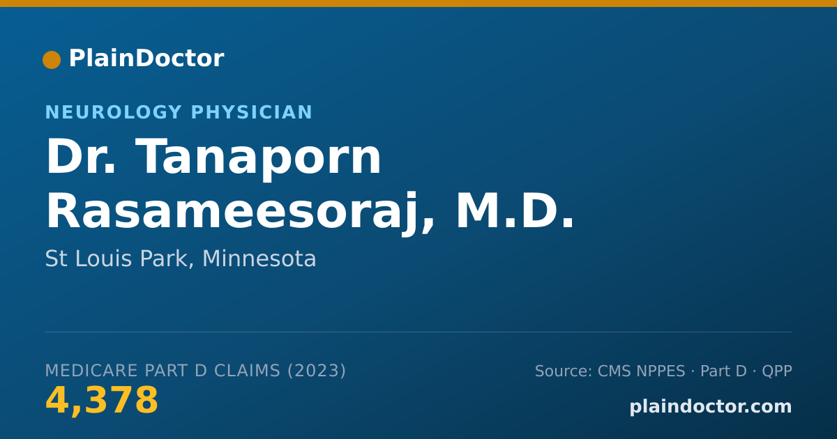 Shareable card for Tanaporn Rasameesoraj, M.D. - Neurology Physician, St Louis Park, MN