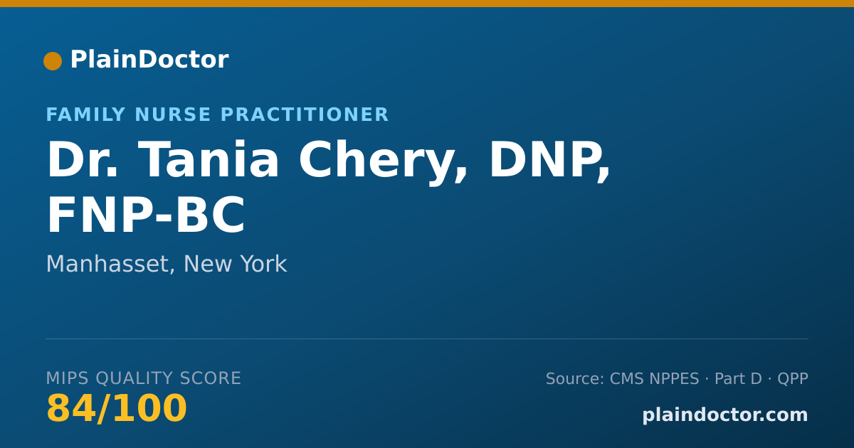 Shareable card for Tania Chery, DNP, FNP-BC - Family Nurse Practitioner, Manhasset, NY