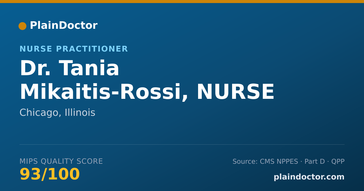 Shareable card for Tania Mikaitis-Rossi, NURSE PRACTITIONER - Nurse Practitioner, Chicago, IL
