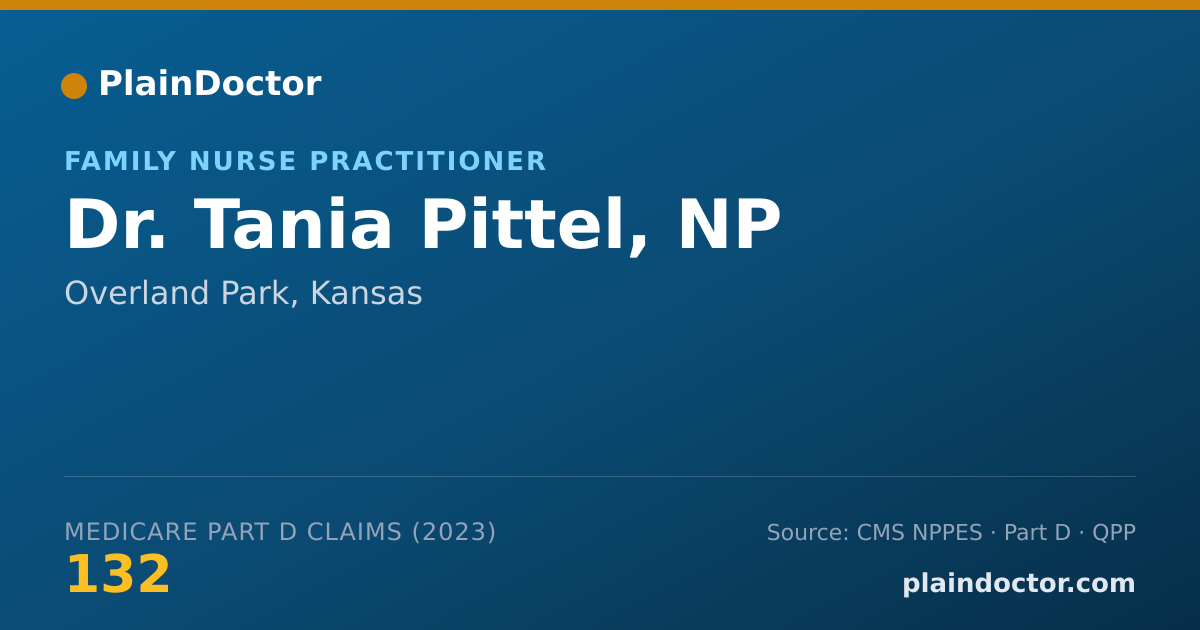Shareable card for Tania Pittel, NP - Family Nurse Practitioner, Overland Park, KS
