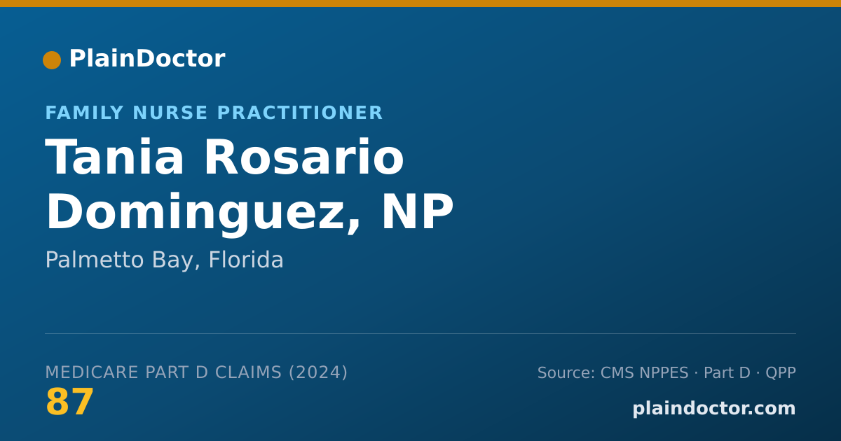 Shareable card for Tania Rosario Dominguez, NP - Family Nurse Practitioner, Palmetto Bay, FL