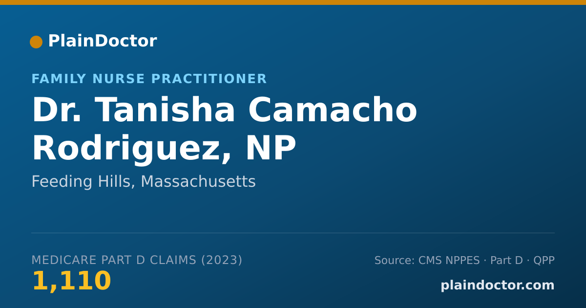 Shareable card for Tanisha Camacho Rodriguez, NP - Family Nurse Practitioner, Feeding Hills, MA