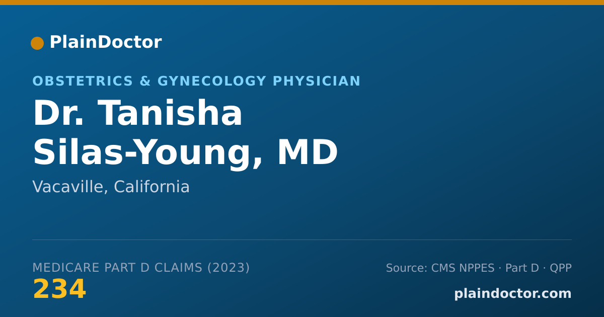 Shareable card for Tanisha Silas-Young, MD - Obstetrics & Gynecology Physician, Vacaville, CA
