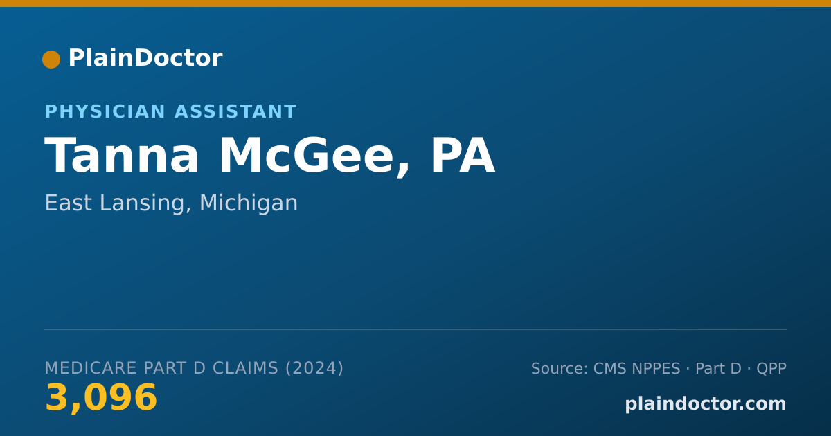 Shareable card for Tanna McGee, PA - Surgical Physician Assistant, East Lansing, MI