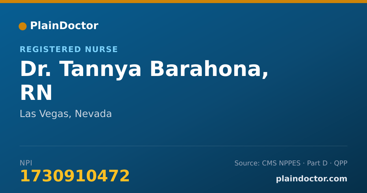 Shareable card for Tannya Barahona, RN - Registered Nurse, Las Vegas, NV