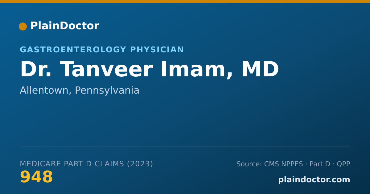 Shareable card for Tanveer Imam, MD - Gastroenterology Physician, Allentown, PA