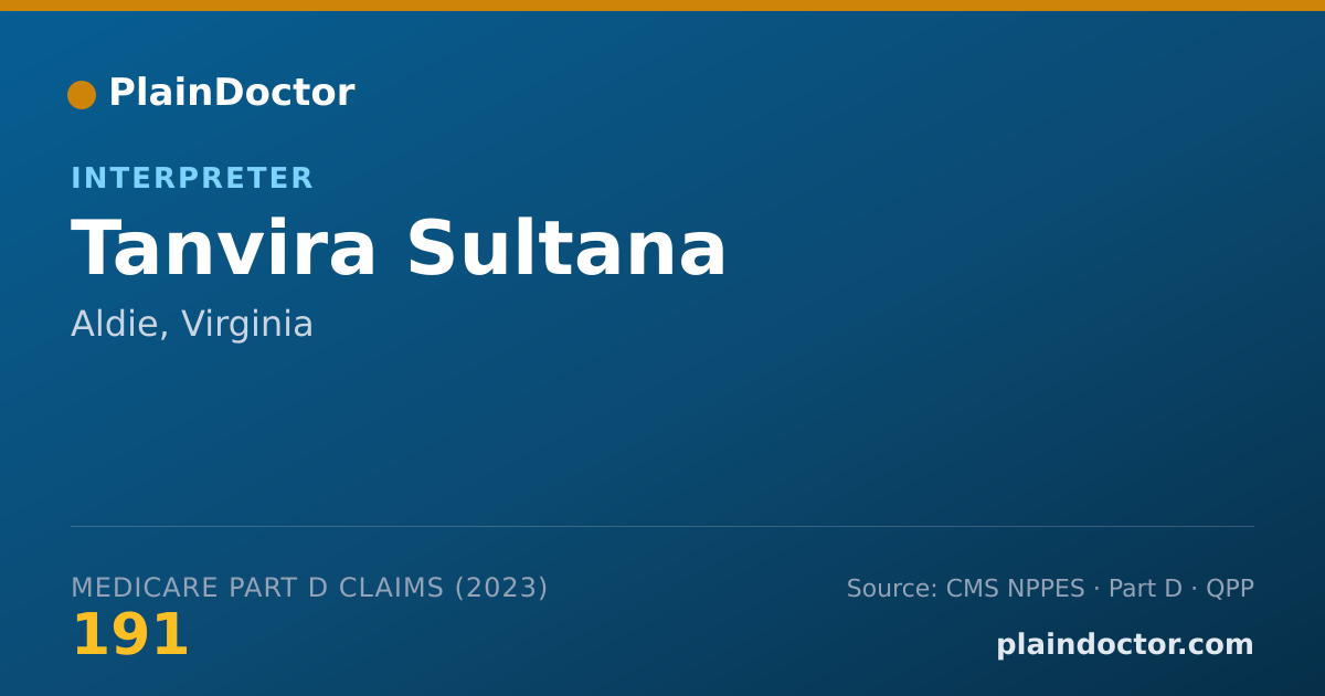Shareable card for Tanvira Sultana - Interpreter, Aldie, VA