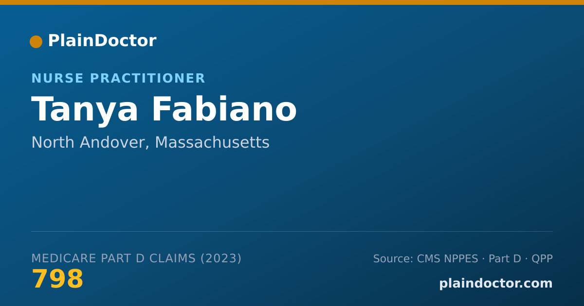 Shareable card for Tanya Fabiano - Nurse Practitioner, North Andover, MA