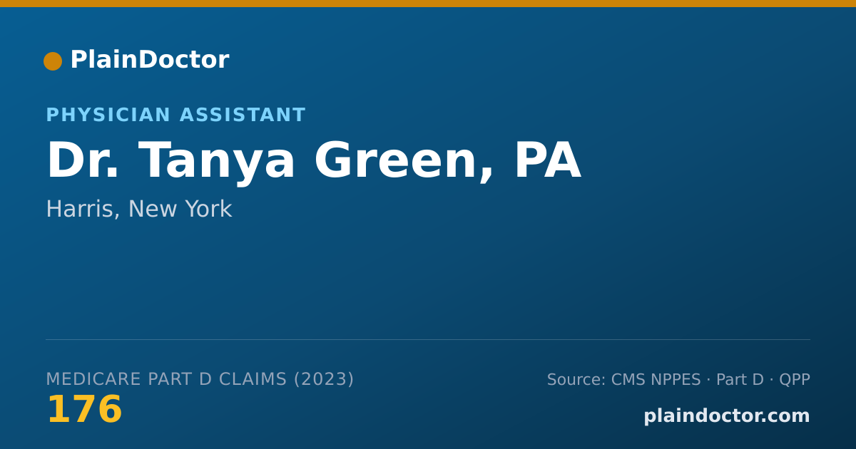 Shareable card for Tanya Green, PA - Physician Assistant, Harris, NY