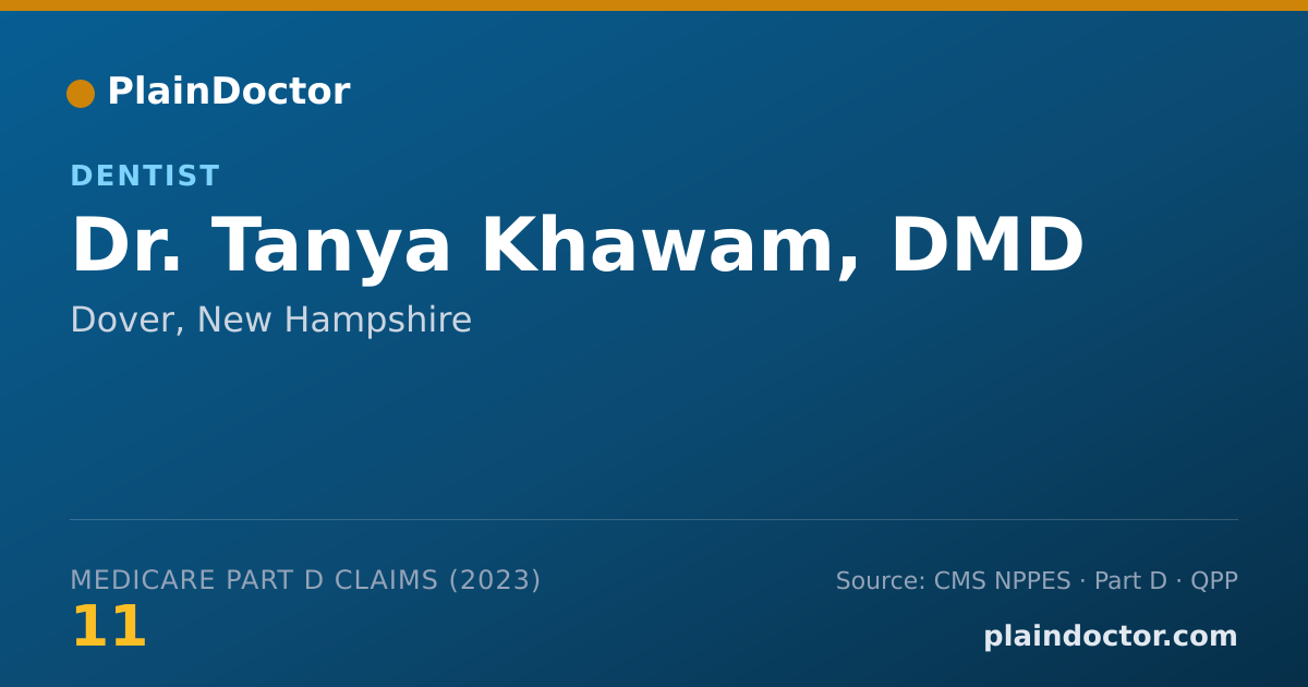 Shareable card for Tanya Khawam, DMD - Dentist, Dover, NH
