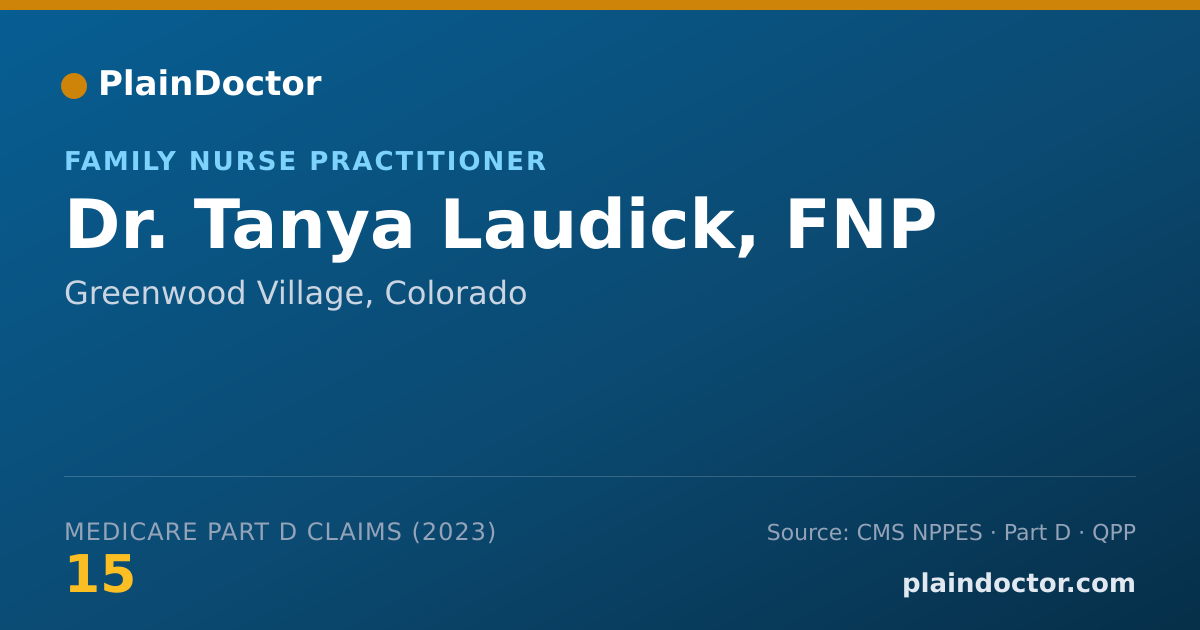 Shareable card for Tanya Laudick, FNP - Family Nurse Practitioner, Greenwood Village, CO