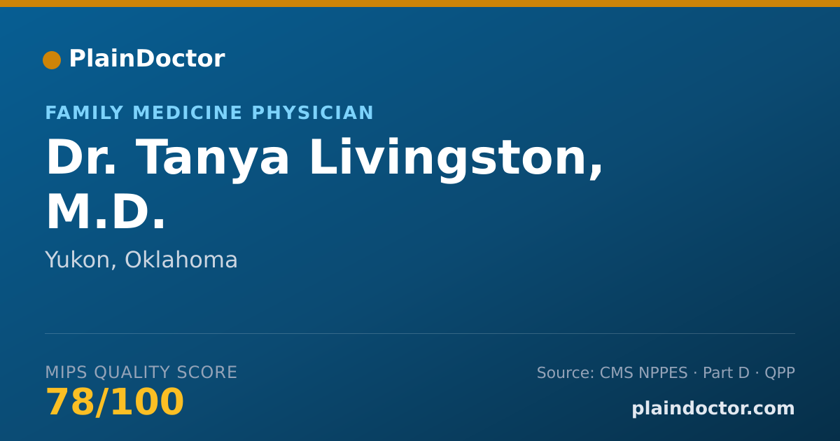 Shareable card for Tanya Livingston, M.D. - Family Medicine Physician, Yukon, OK