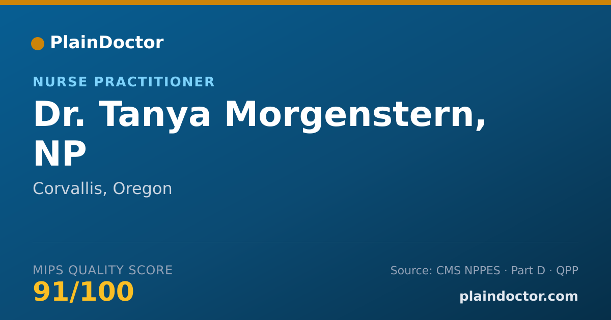 Shareable card for Tanya Morgenstern, NP - Nurse Practitioner, Corvallis, OR