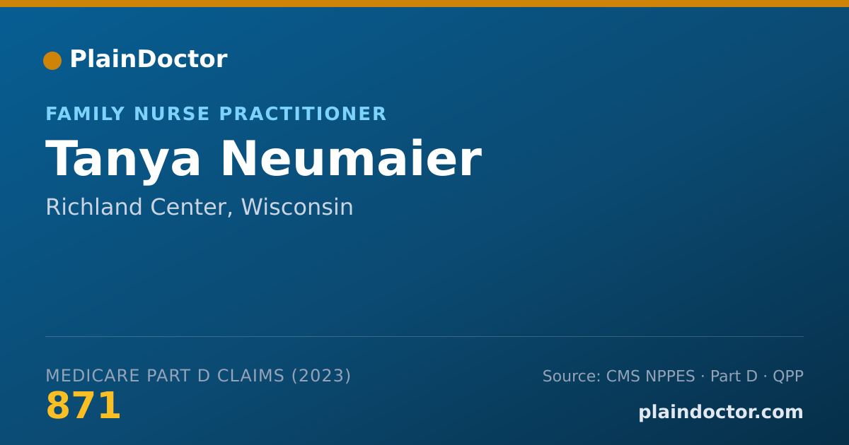 Shareable card for Tanya Neumaier - Family Nurse Practitioner, Richland Center, WI