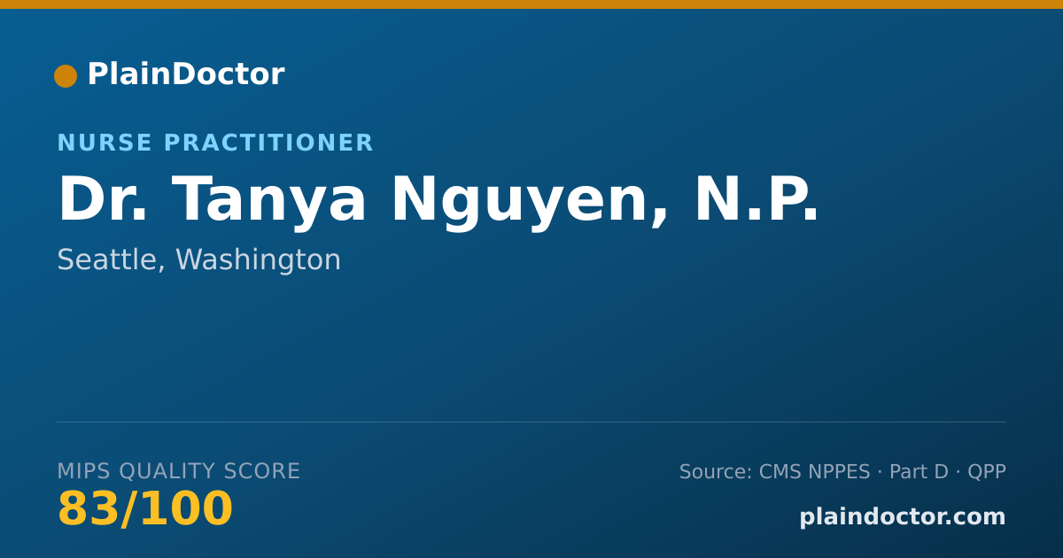 Shareable card for Tanya Nguyen, N.P. - Nurse Practitioner, Seattle, WA