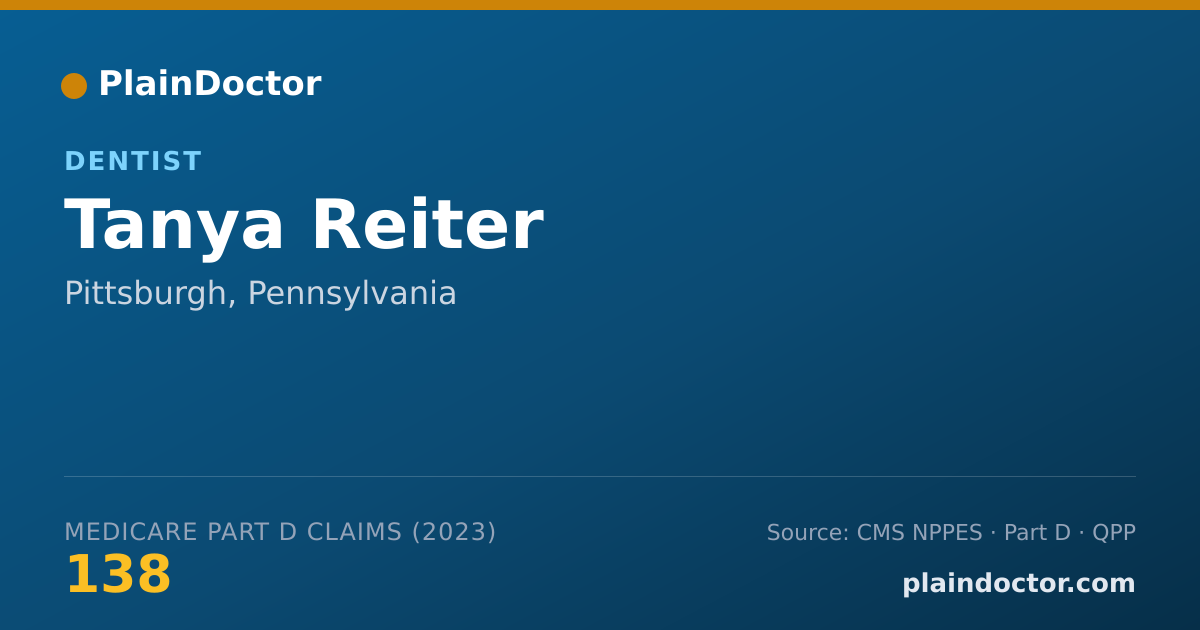 Shareable card for Tanya Reiter - Dentist, Pittsburgh, PA