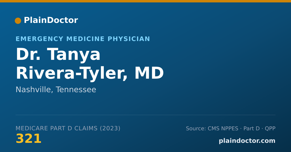 Shareable card for Tanya Rivera-Tyler, MD - Emergency Medicine Physician, Nashville, TN