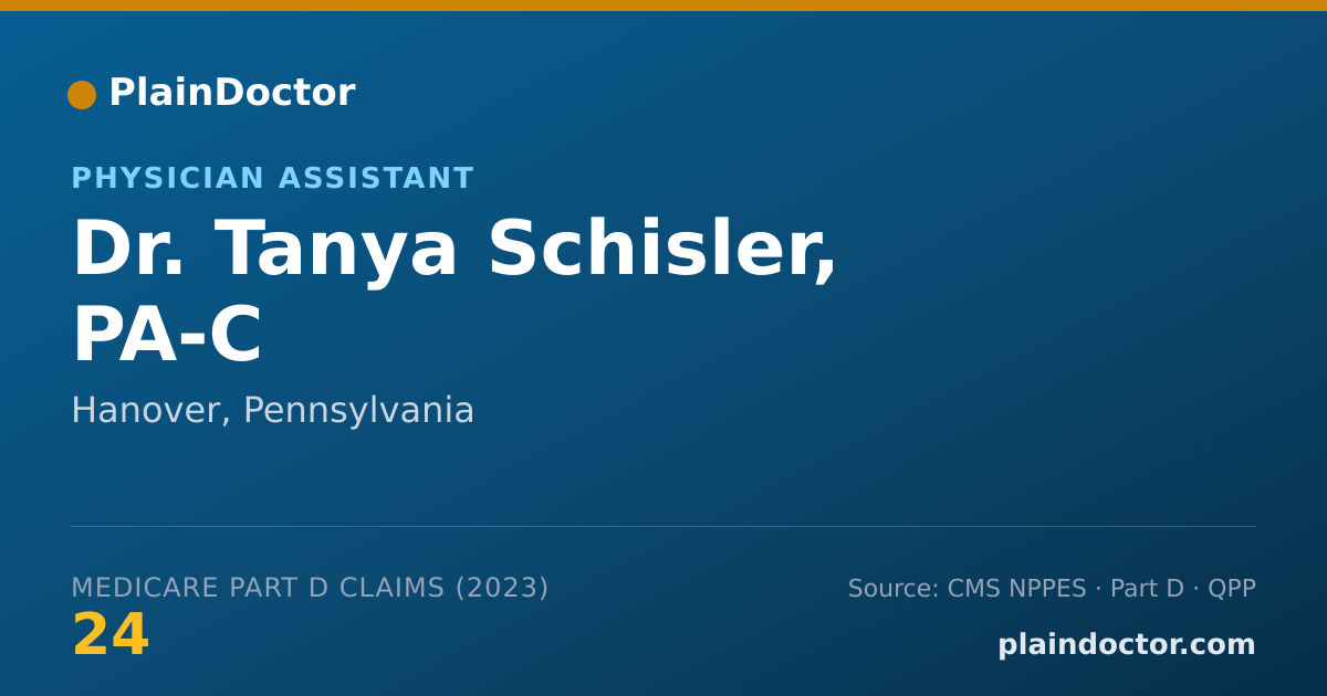Shareable card for Tanya Schisler, PA-C - Physician Assistant, Hanover, PA