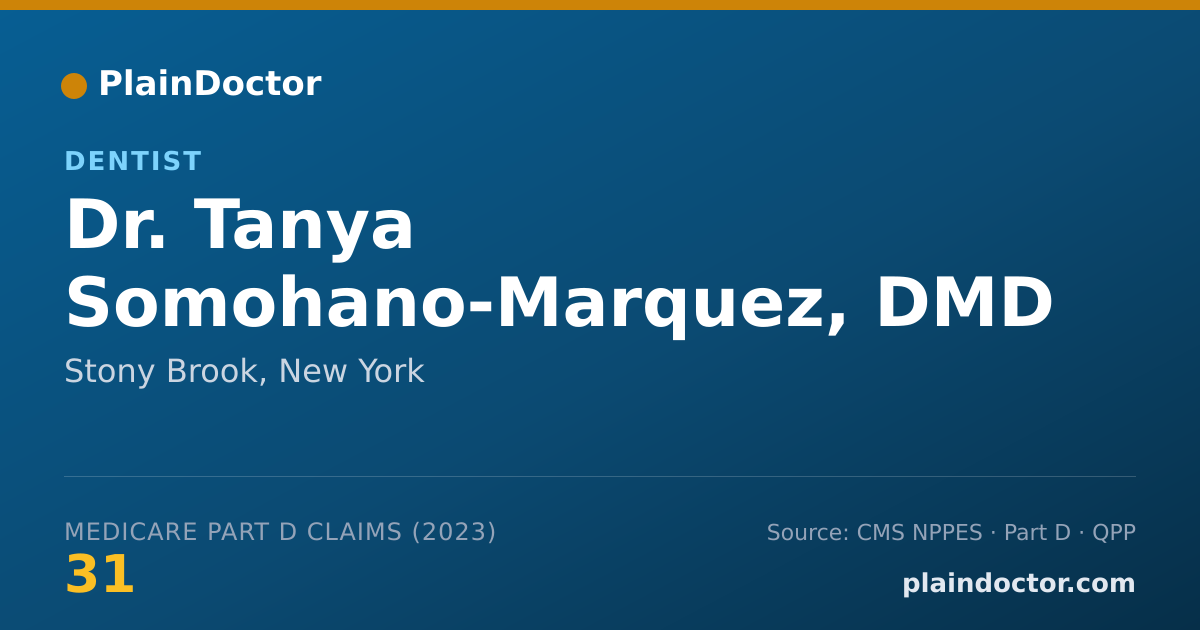 Shareable card for Tanya Somohano-Marquez, DMD - Dentist, Stony Brook, NY