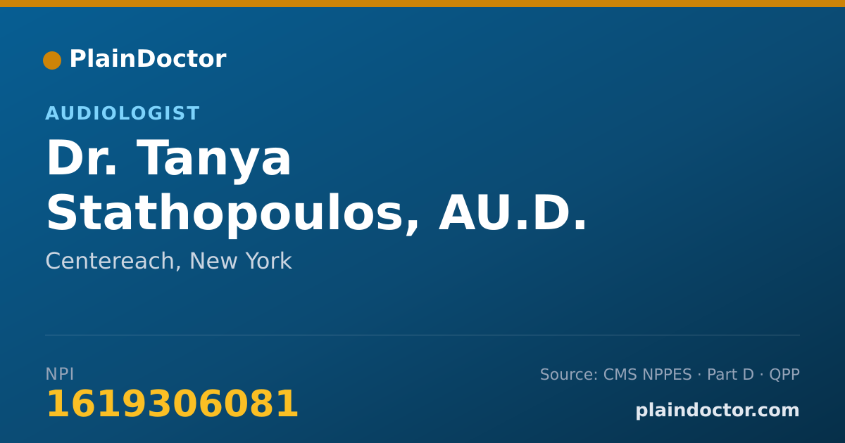 Shareable card for Tanya Stathopoulos, AU.D. - Audiologist, Centereach, NY