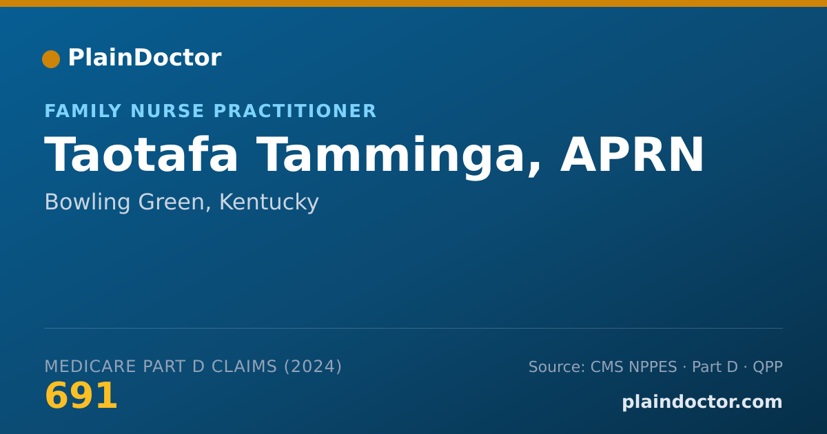 Shareable card for Taotafa Tamminga, APRN - Family Nurse Practitioner, Bowling Green, KY