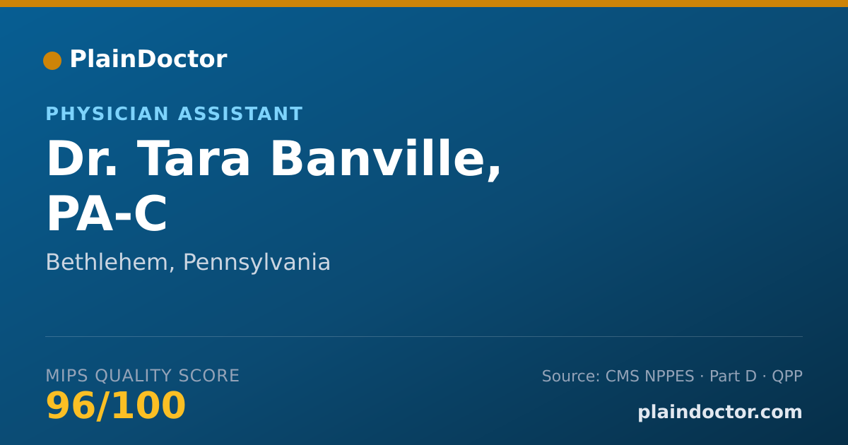 Shareable card for Tara Banville, PA-C - Physician Assistant, Bethlehem, PA