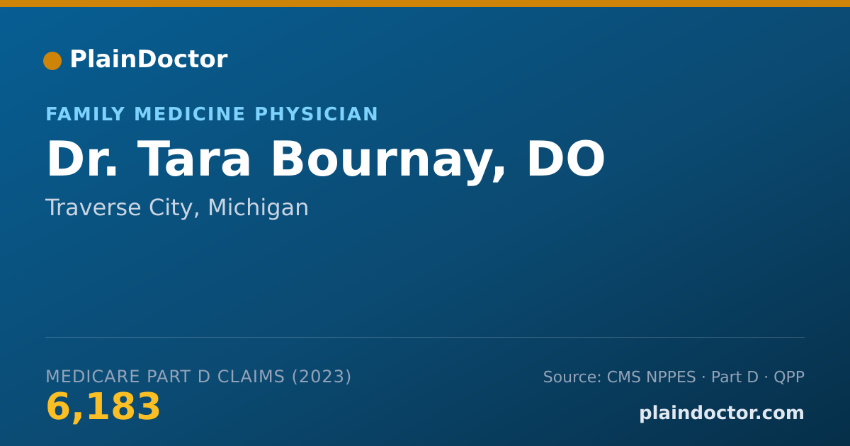 Shareable card for Tara Bournay, DO - Family Medicine Physician, Traverse City, MI